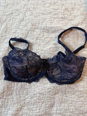 Navy Lace Underwire Bra - Women Intimates & Sleepwear